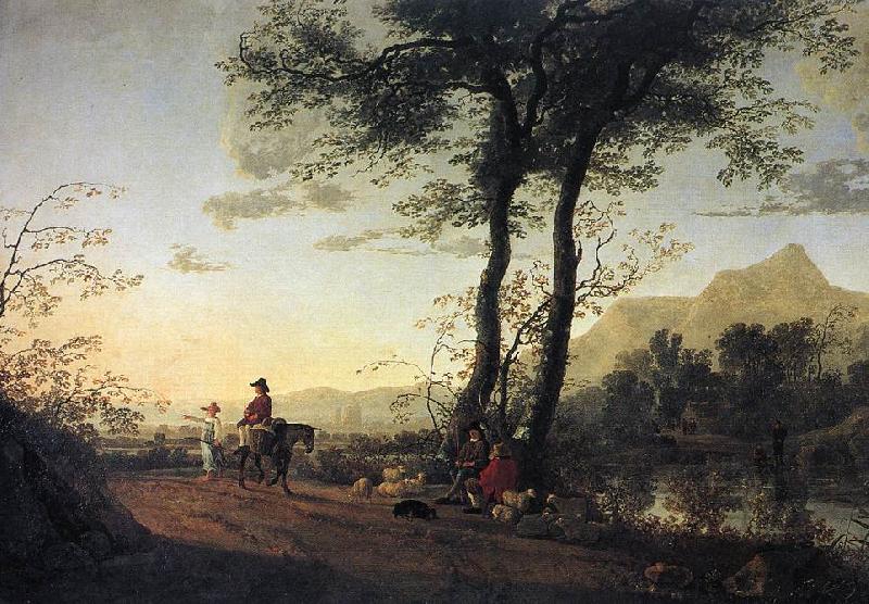 CUYP, Aelbert A Road near a River sdfg oil painting image